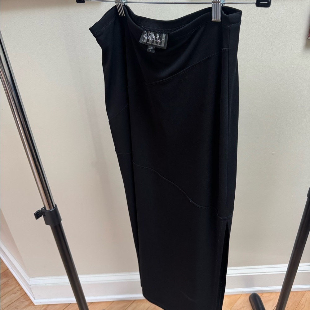 90s Black Midi Skirt